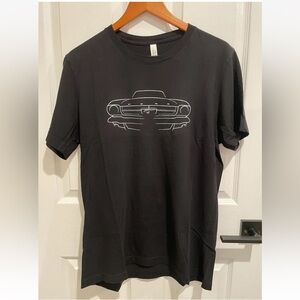 Men’s 1st Generation Mustang T-Shirt Vintage Style, Black, Size Large